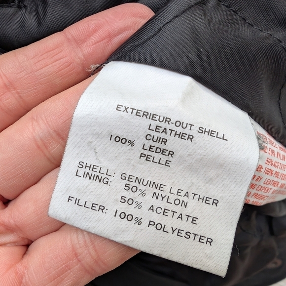 Vintage Verri Pelle By M. Julian Black Leather Bomber Jacket Size 36 - Picture 6 of 7